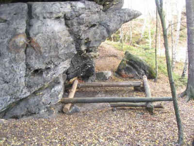 Erste Boofe am Kleinhennersdorfer Stein