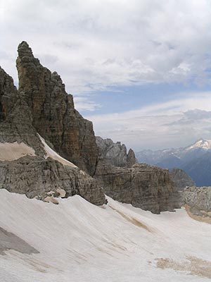 Die Gipfelkette des Cima Valstretta