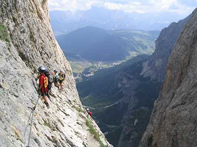 Ausblick auf den Talkessel von Corvara